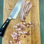 bacon on a cutting board