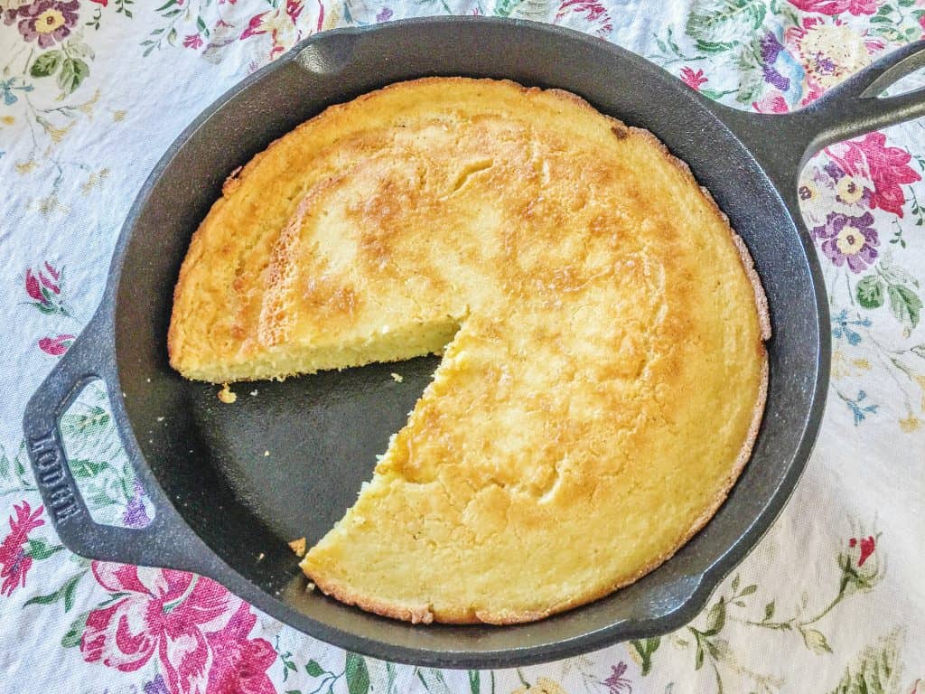 Southern Buttermilk Cornbread. An iconic food of southern US cuisine.