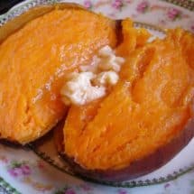 Baked Sweet Potatoes with Honey Cinnamon Butter