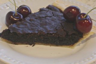 Chocolate Fudge Pie. A chocolate pie with a brownie-like consistency.