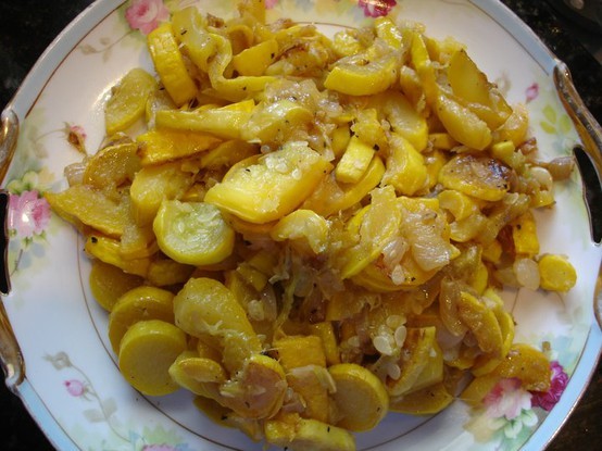 stewed summer squash and onions