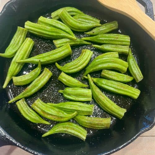 Skillet Roasted Okra | Syrup and Biscuits