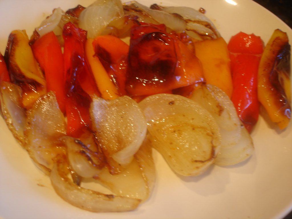 Roasted Sweet Peppers and Onions Syrup and Biscuits