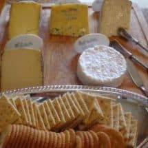 Southern-style Wine and Cheese Christmas Party. All food and drink is a Southern made product.