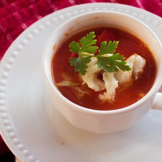 Roasted Red Pepper and Tomato Soup with Crab | Syrup and Biscuits