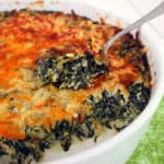 cheesy creamed spinach in a bowl.