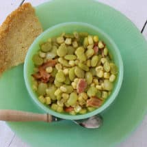 Succotash. A simple dish of corn and baby limas.