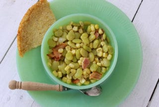 Succotash. A simple dish of corn and baby limas.