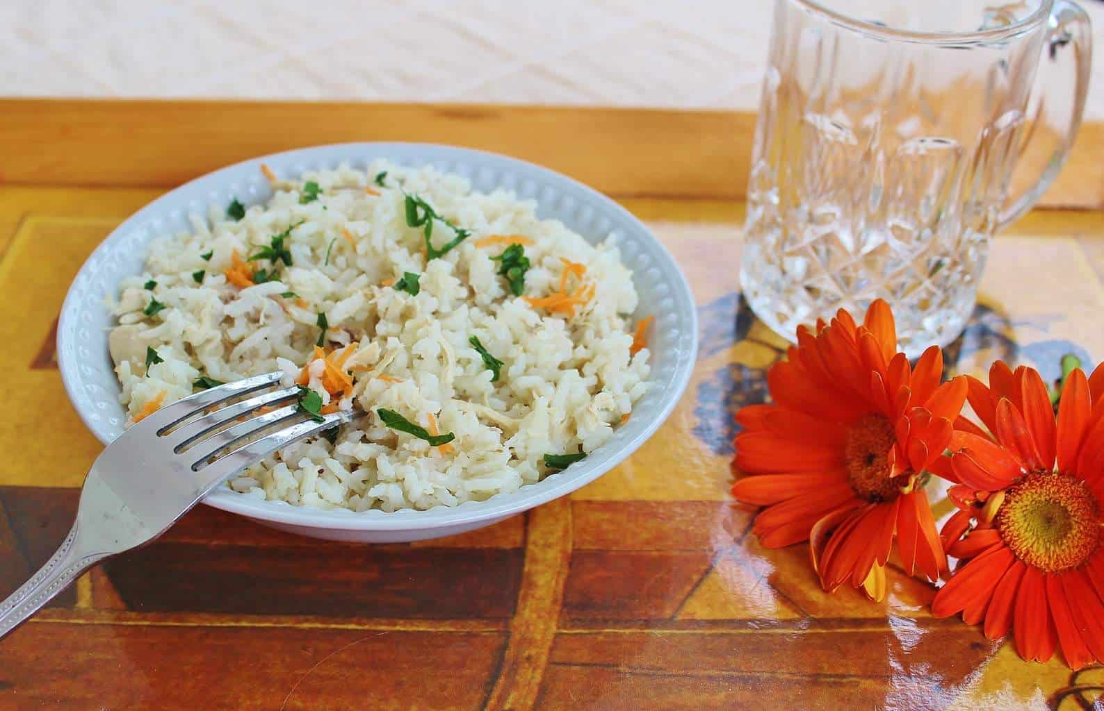 Chicken and Rice Syrup and Biscuits