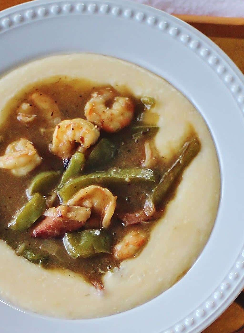 Shrimp and Grits and Celebrations Syrup and Biscuits