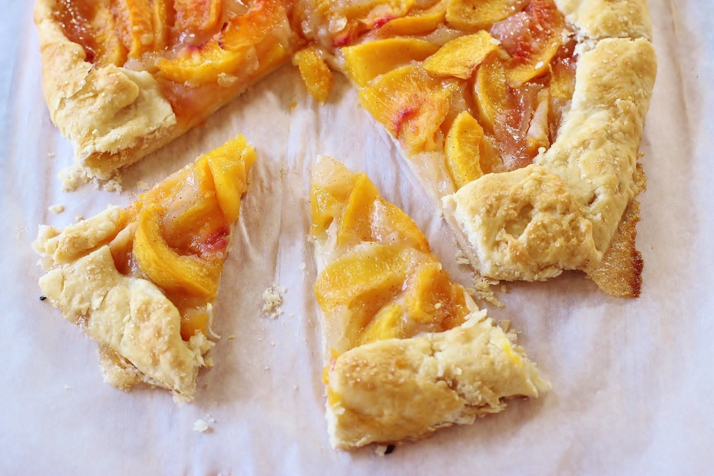 Rustic Peach Pie Syrup and Biscuits