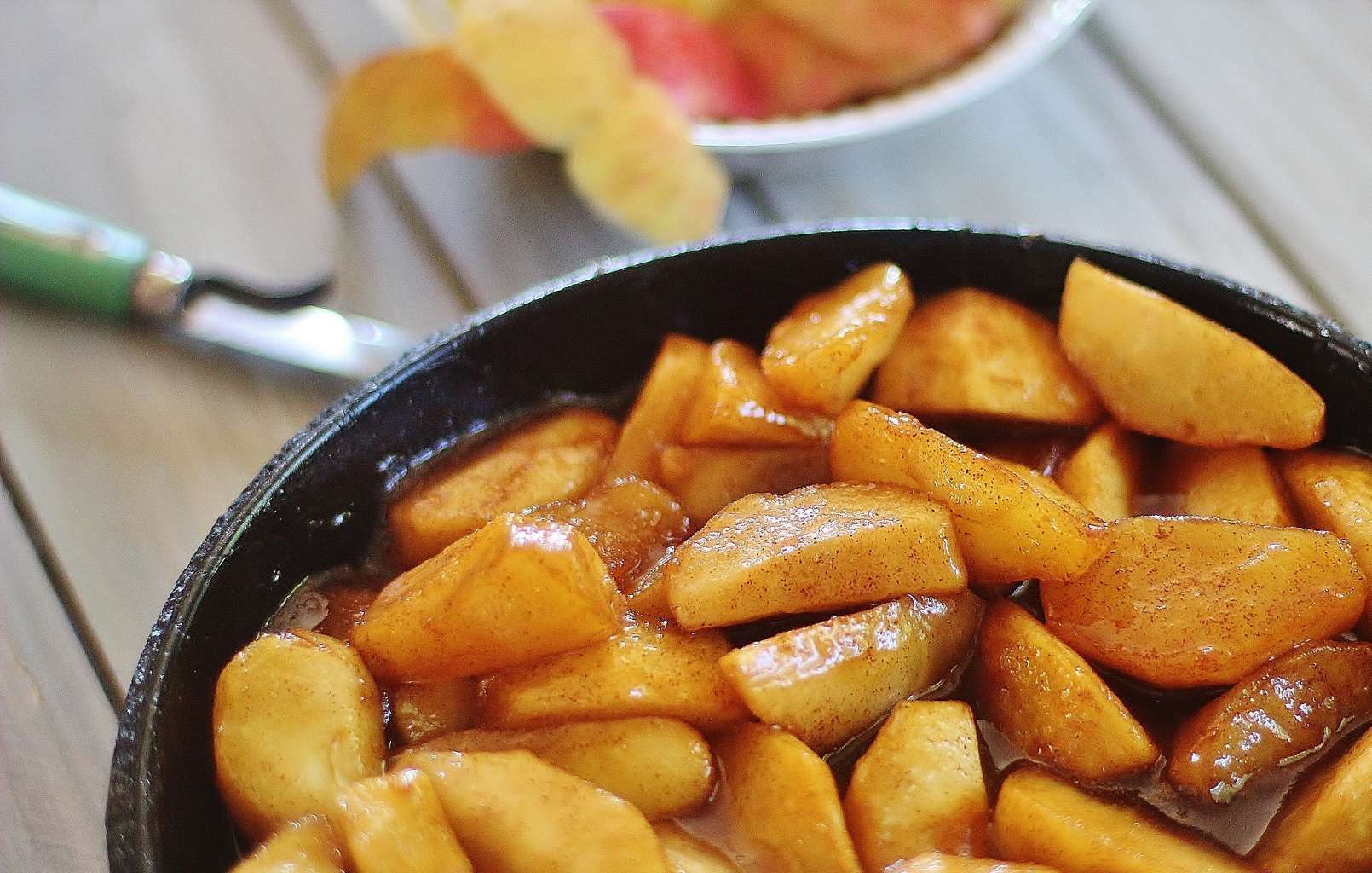 Southern Fried Apples Syrup And Biscuits