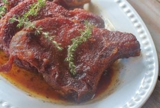 Slow cooker Brown Sugar Pork Chops. A coating of brown sugar, salt and spices add flavor to the chops and provide a BBQ-y type sauce in the slow cooker.