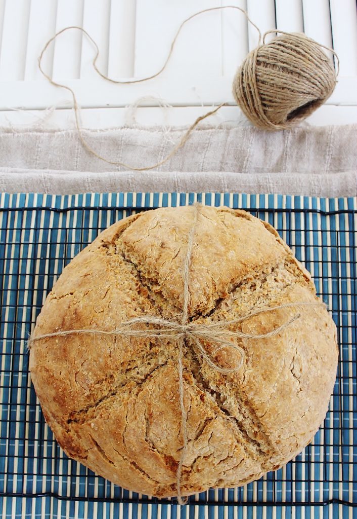 Irish Soda Bread. Traditional version have only 4 ingredients: salt, buttermilk, flour and baking soda