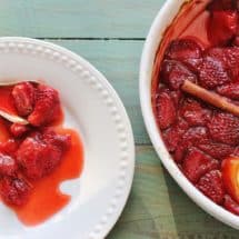 Roasted Strawberries make a beautiful syrup.