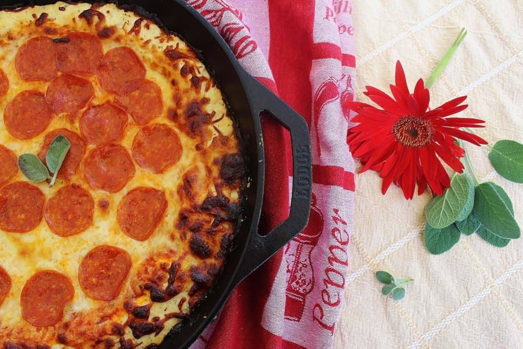 Skillet Pepperoni Biscuit Pizza 