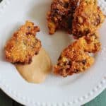 Okra Jalapeno Fritters. Sliced okra and chopped fresh jalapeno peppers mixed in a batter and fried. Served with Comeback Sauce.