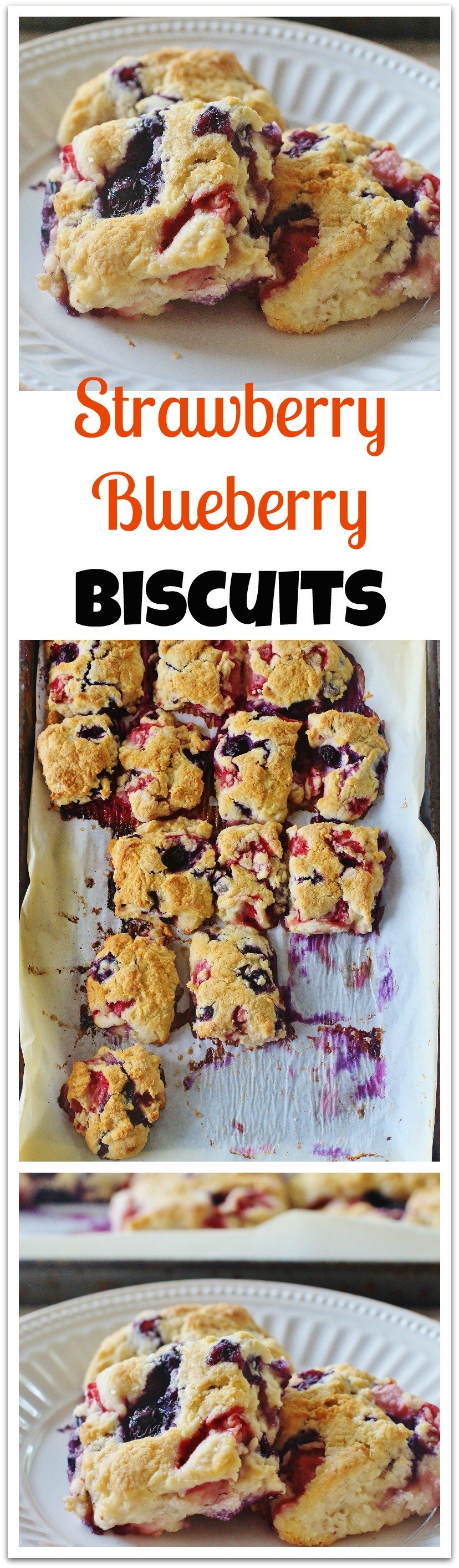 We had strawberries and blueberries in the refrigerator so adding berries to the biscuits was right and good. #StrawberryBlueberry #ButtermilkBiscuits