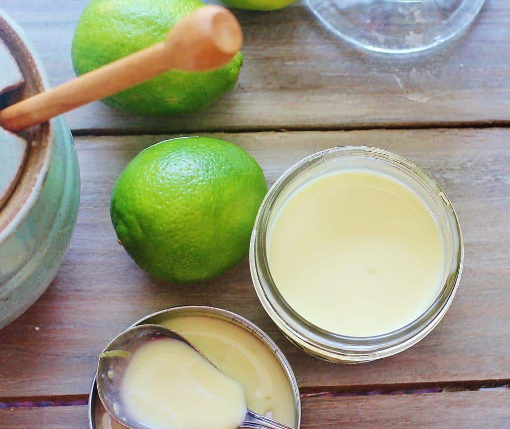 Creamy Honey Lime Salad Dressing in jar