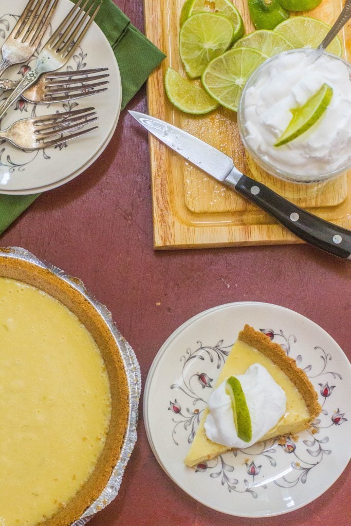 Key Lime Pie. An iconic Florida dessert made from Key lime juice, sweetened condensed milk, egg yolks and lime zest in a graham cracker crust. 