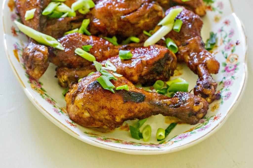 Sweet and Spicy Chili Chicken Drumsticks. Sweet from apricot preserves and heat from hot sauce makes these drumsticks a great appetizer or main course.