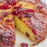 Cranberry Upside-Down Skillet Cake. A cream cheese skillet cake and a cranberry caramelized topping.