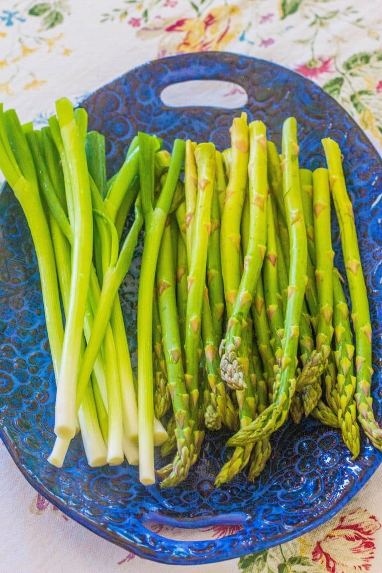 Grilled Asparagus and Spring Onions with Honey Lime Vinaigrette Syrup