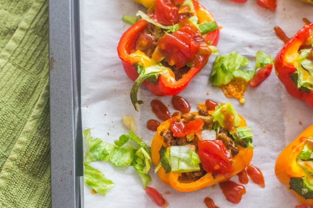 Low-Carb Taco Stuffed Sweet Bell Peppers. Sweet, crunchy, and colorful bell peppers replace corn tortillas for a low carb version of tacos.