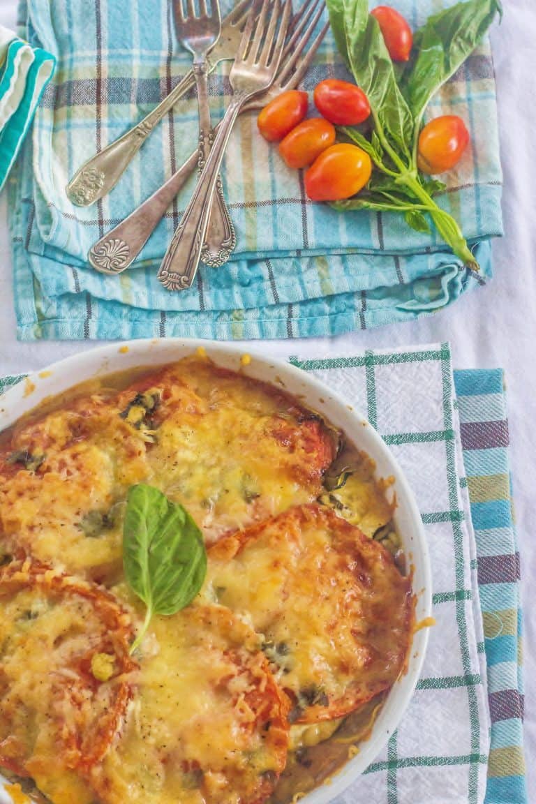 Southern Summer Vegetable Casserole Syrup and Biscuits