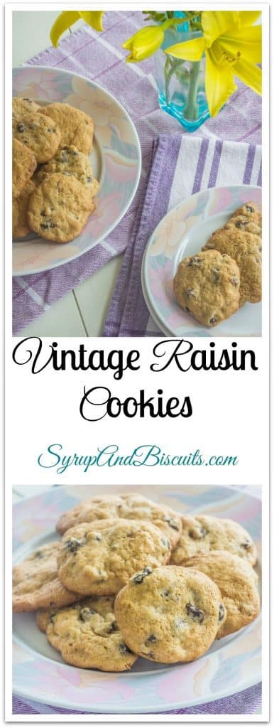 Vintage Raisin Cookies. A soft, buttery cookie loaded with plump raisins. Circa 1940s recipe.