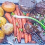 Pot roast with vegetables and gravy