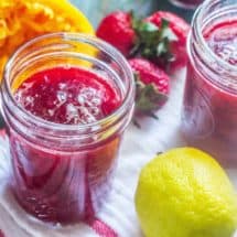 Strawberry Sangria Refrigerator Jam has all the flavors of a refreshing summer sangria in a small batch, quick jam that requires no canning. 