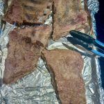barbecue spare ribs process shot