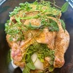 whole chicken in a slow cooker